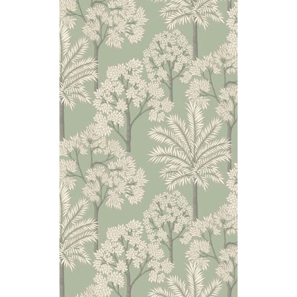 Green Palm Forest Tropical Printed Non-Woven Non-Pasted Textured Wallpaper 57 sq. ft.