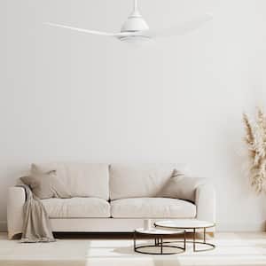 Cresta 52 in. Dimmable LED Indoor White Smart Ceiling Fan with Light and Remote, Works with Alexa and Google Home