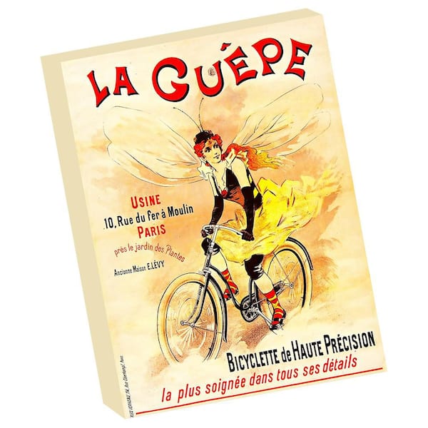 VENICE BEACH Collections La Guepe Bicyclette De Haute Precision-Vintage French Cycling Poster, Grotto Studios Unframed Print 24 in. x 18 in.