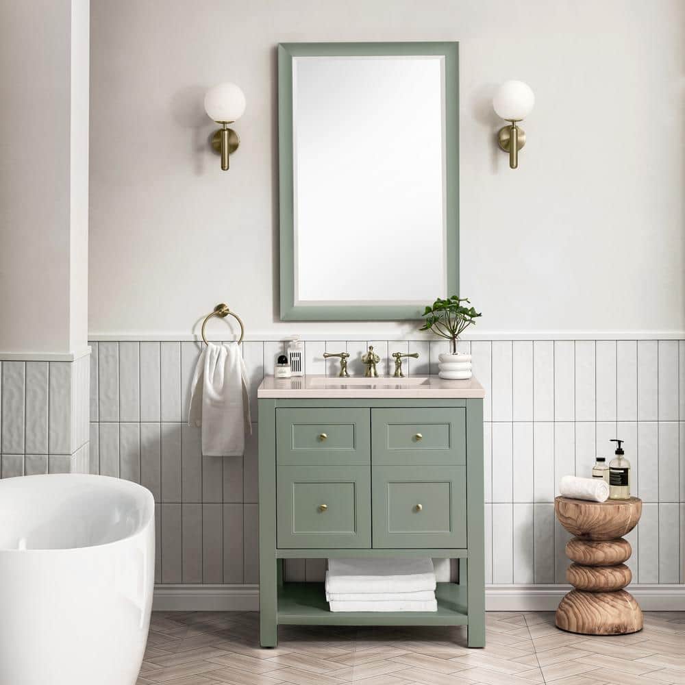 Breckenridge 30" Smokey Celadon Solid Wood Single Vanity