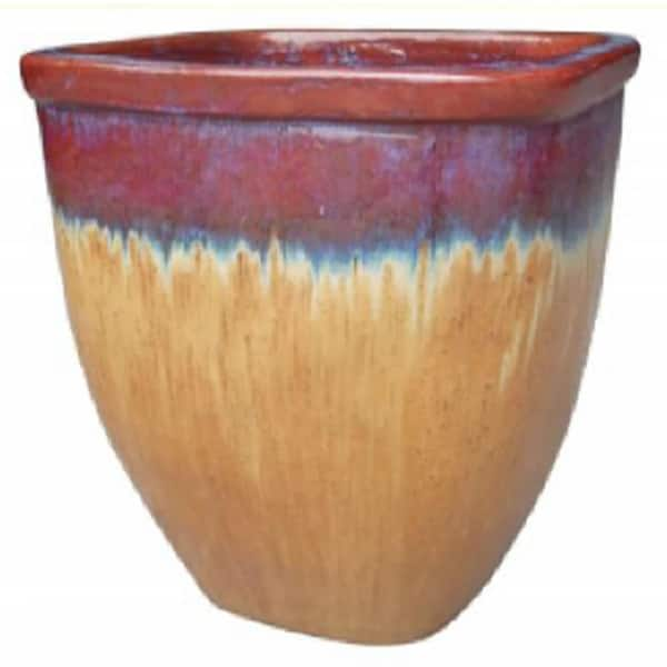 Unbranded X-Large 20.75 in. Dark Red Clay Pot