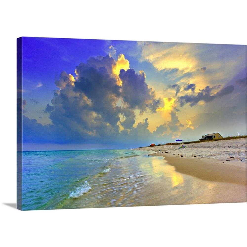 Blue Beach Sunset National Seashore Sea by Eszra Tanner Canvas Wall Art price history on PriceWatchPro