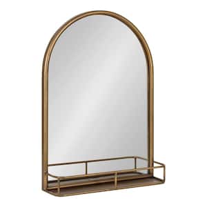 Estero 28.00 in. H x 20.12 in. W Modern Arch Gold Framed Accent Wall Mirror