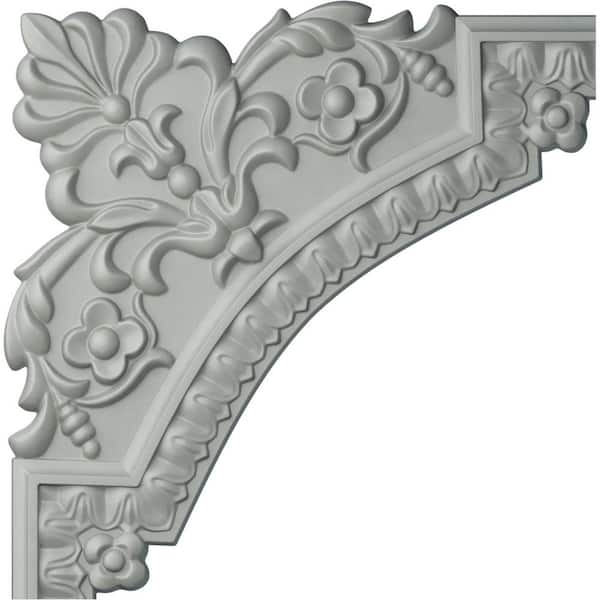 11-3/4 in. x 3/4 in. x 11-3/4 in. Urethane Lanarkshire Panel Moulding Corner (Matches Moulding PML01X00LA)