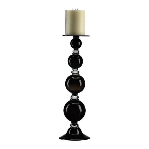Filament Design Prospect 25.3 in. Black and Clear Candle Holder