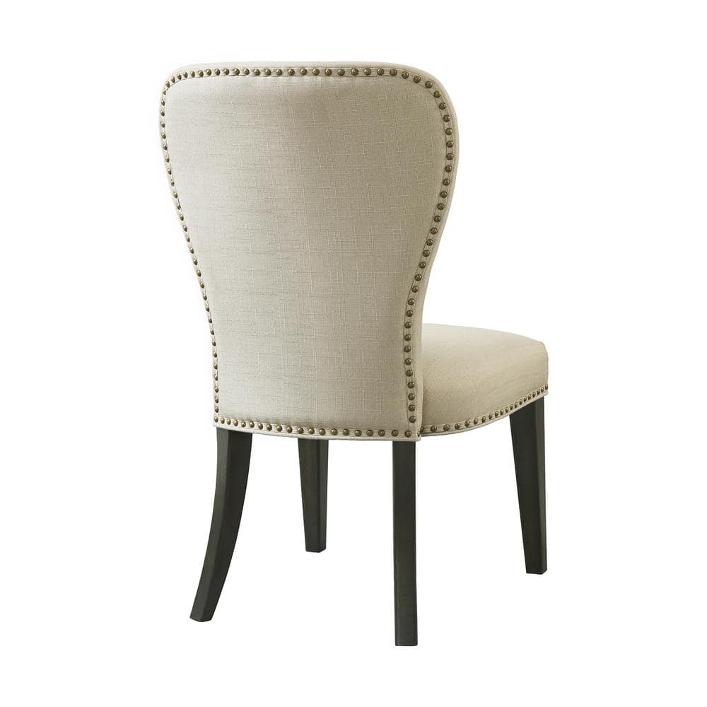 Savoy Cream Faux Leather Upholstered Side Chairs, Set of 2