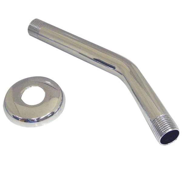 DANCO 8 in. Shower Arm, Chrome with Flange Set