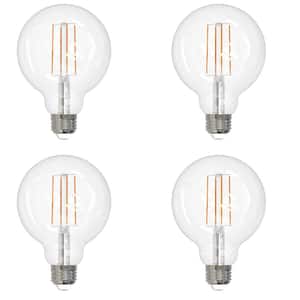 100-Watt Equivalent G30 Edison Filament Globe E26 Base Dimmable LED Light Bulb in Soft White 2700K (4-Pack)
