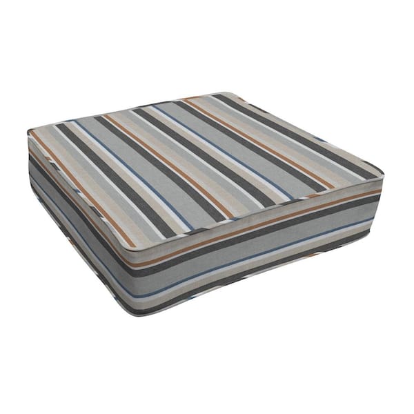 Honeycomb Outdoor Deep Seating Lounge Seat Cushion Stripe Stone Beige