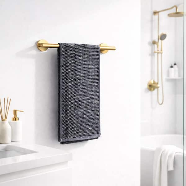 1 Pack 16 in. Stainless Steel Wall Mounted Single Towel Bar in Gold