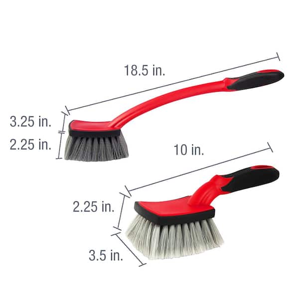 Hands DIY Detail Brushes Car Detailing Brush Car Cleaner Tool for Car  Cleaning Vents Dash Trim Brushes Wheel Brushes Interior Emblems Exterior  Air Vents (Red/Black) 