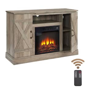 47 in. Freestanding Electric Fireplace TV Stand in Gray Wash