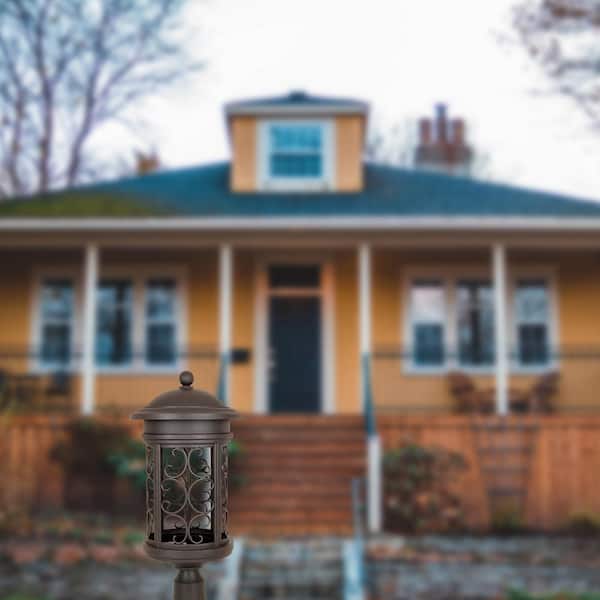 Ellington 1-Light Oil Rubbed Bronze Cast Aluminum Outdoor Weather Resistant Post Light with No Bulb Included