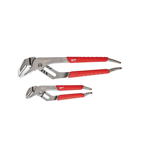 Milwaukee 6 in. and 10 in. Straight-Jaw Pliers Set (2-Piece Milwaukee 6 in. and 10 in. Straight-Jaw Pliers Set (2-Piece