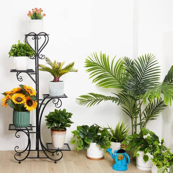 AESOME 45.6 in. Tall Metal Plant Stand Indoor 5-Tier Flower Pot