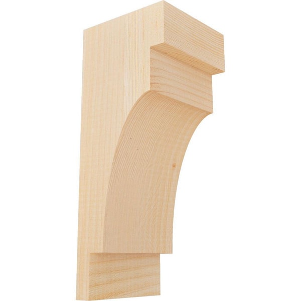Ekena Millwork 5-1/2 in. x 6 in. x 14 in. Douglas Fir Mediterranean Smooth Corbel