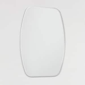 Sydney Mini 22 in. W x 28 in. H Oval Beveled Frameless Wall Mount Bathroom Vanity Mirror with Dual Mounting Brackets