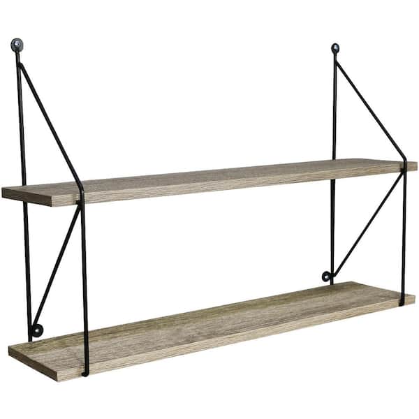 3-tier square wood & metal wall shelf 16in x 16in, Five Below