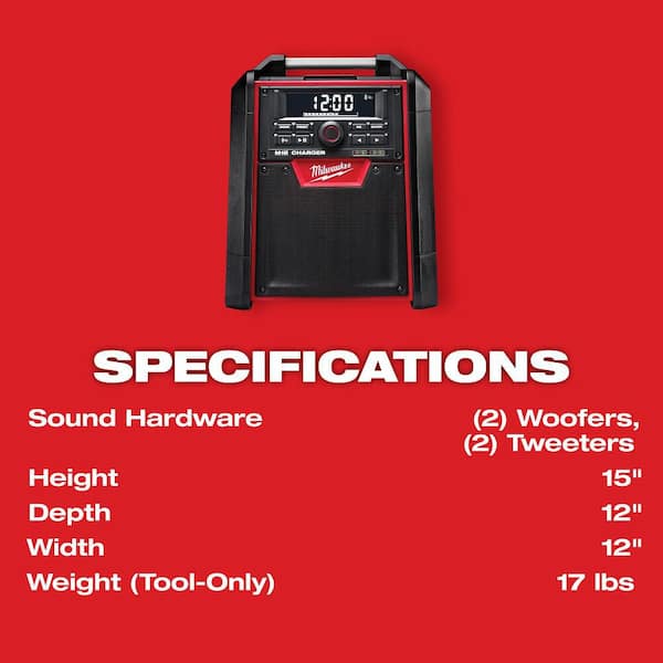 Milwaukee M18 Lithium-Ion Cordless Jobsite Radio/Charger with