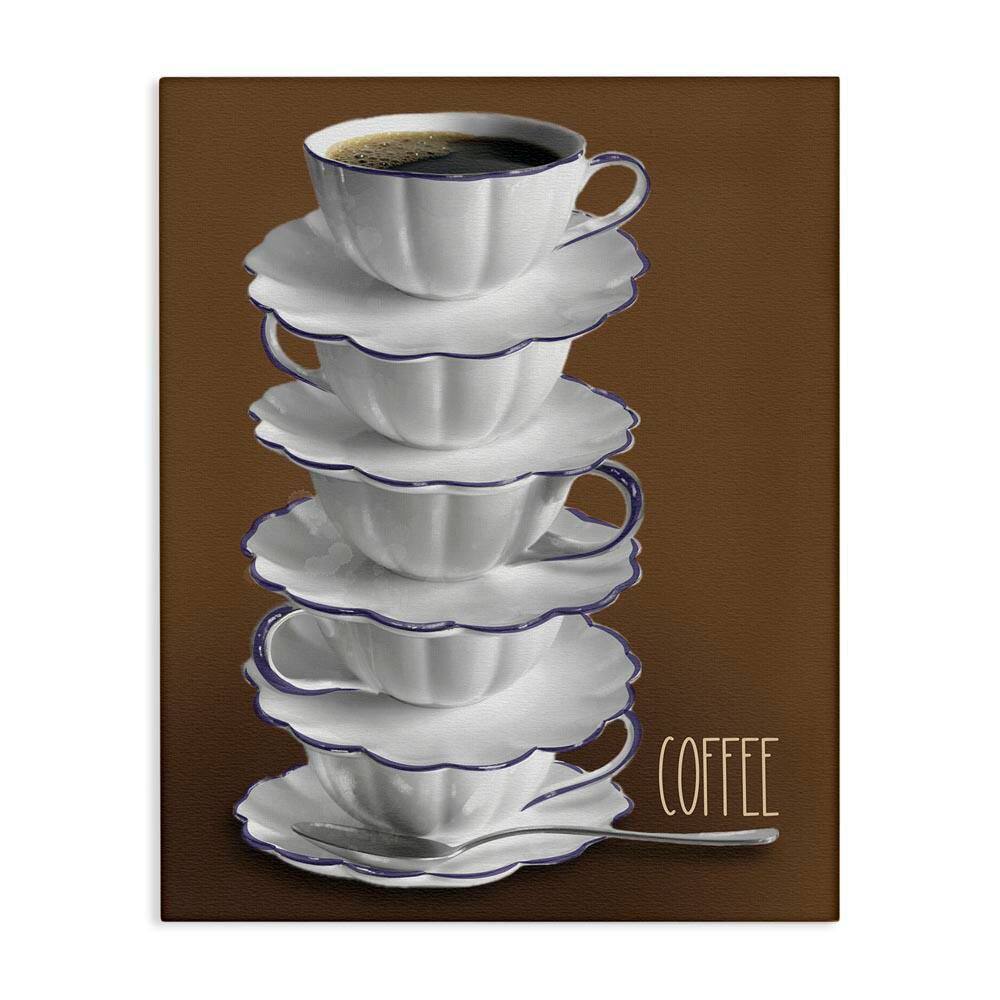 Stacked Teacups with Coffee by Matthew Piotrowicz Unframed Food Graphic Art Print 20 in. x 16 in. price history on PriceWatchPro