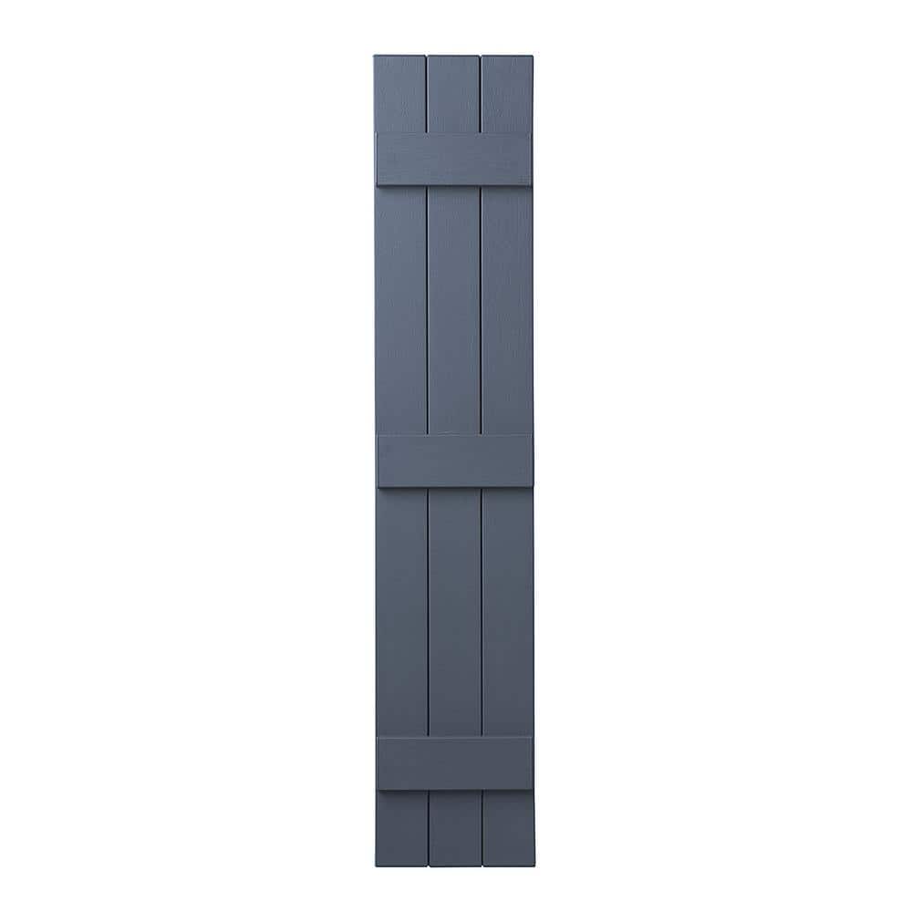 11 in. x 55 in. Polypropylene Plastic 3-Board Closed Board and Batten Shutters Pair in Blue price history on PriceWatchPro