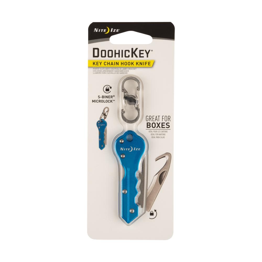 Nite Ize DoohicKey Blue Key Chain Hook Knife KMTC-03-R7 - The Home