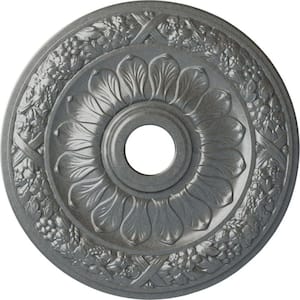 24 in. x 4 in. ID x 1-1/2 in. Swindon Urethane Ceiling Medallion (Fits Canopies upto 6-1/8 in.), Platinum