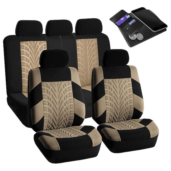 FH Group Polyester 47 in. x 23 in. x 1 in. Travel Master Full Set Car Seat Covers