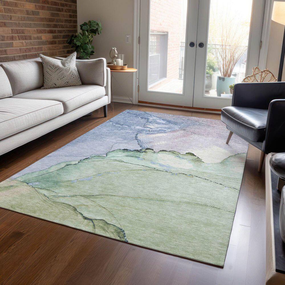 Chantille Machine Washable Indoor/Outdoor Abstract ACN1783 Aloe 9 ft. x 12 ft. Area Rug price history on PriceWatchPro
