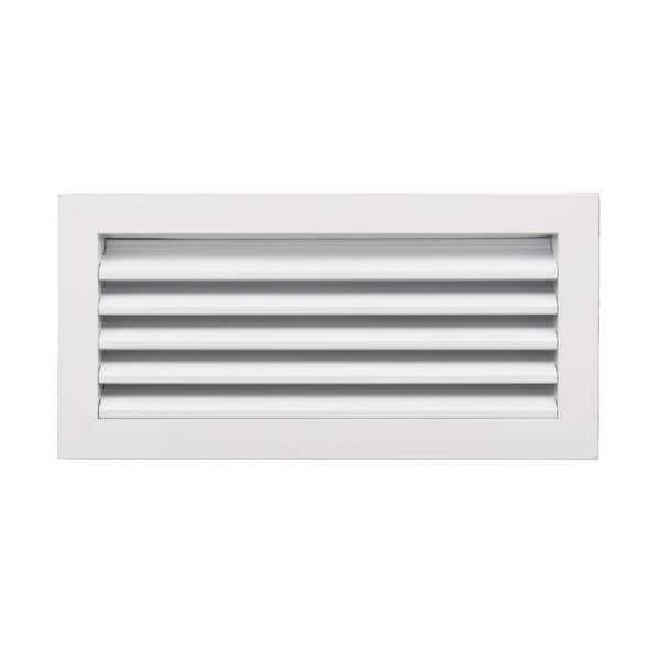 14 in. x 6 in. Aluminum Exterior Return Air Grille in White