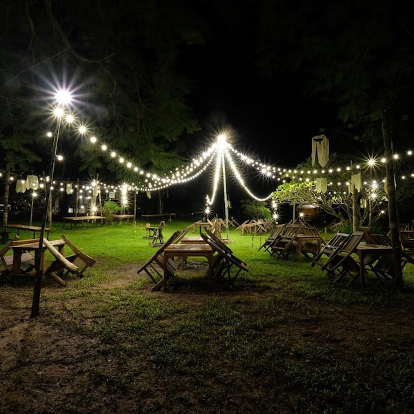 Smart String Lights Extension Only, No Power Adapter Outdoor/Indoor 24 ft. Plug-in Novelty Bulb String Light