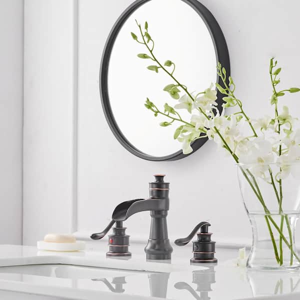 8 in. Widespread Double Handle Bathroom Faucet with Spot Resistant, Corrosion Resistant in Oil Rubbed Bronze