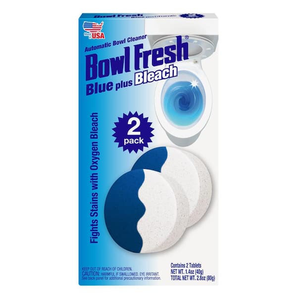Bowl Fresh Blue-Bleach 1.4 oz. Bi-Colored Automatic Toilet Bowl Cleaner (2-Pack)