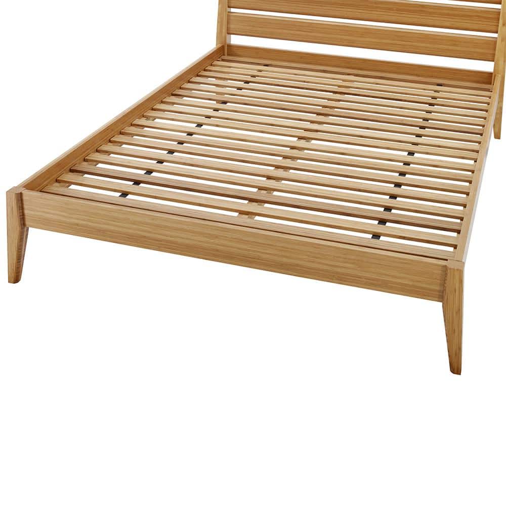Tristan Brown Natural Wood Frame Queen Platform Bed