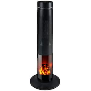 1500-Watt 27 in. Electric Ceramic Tower Oscilating Space Heater with Digital Display, Timer and Remote Control