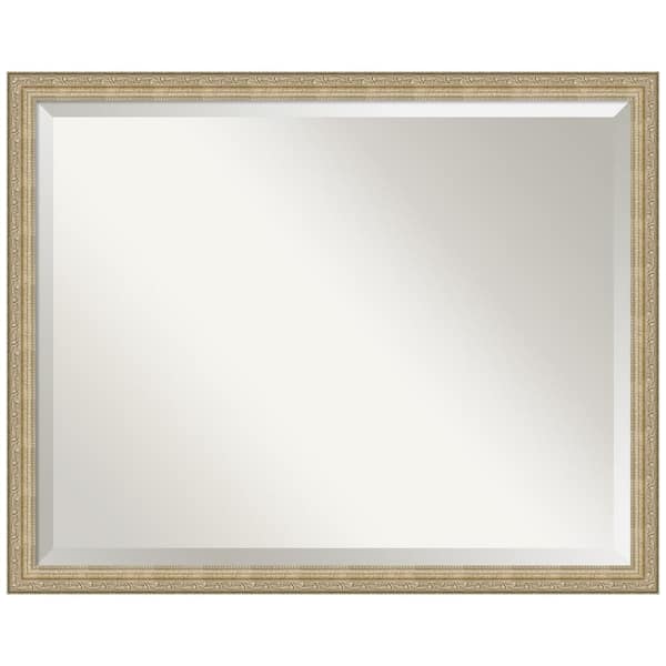 Paris 30 in. x 24 in. Modern Rectangle Framed Champagne Bathroom Vanity Mirror