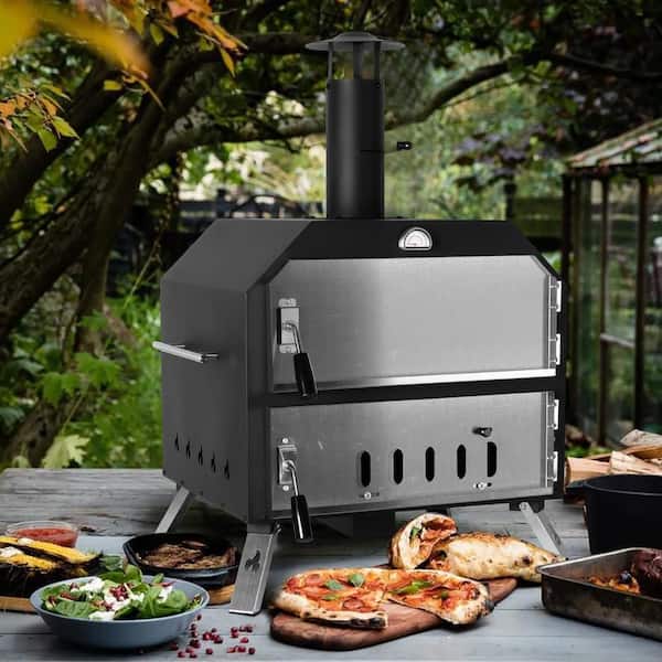 VIWAT Wood Fired Portable Patio Ovens Outdoor Pizza Oven, 15 in