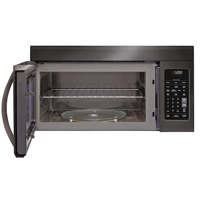 1.8 cu. ft. Over the Range Microwave with Sensor Cook and EasyClean in Black Stainless Steel
