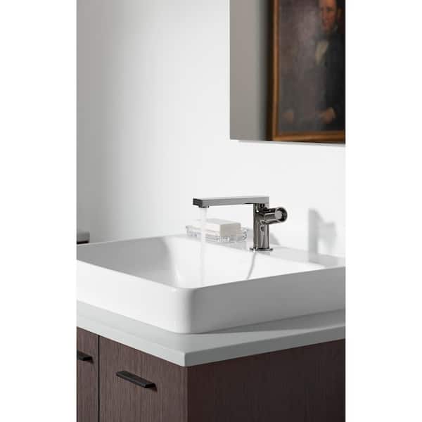 KOHLER - Composed Single Hole Single-Handle Bathroom Faucet with Cylindrical Handle and Drain in Polished Chrome