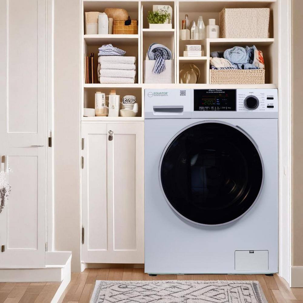 White 1.62cf Ventless All-in-One Washer Dryer with LED Control Panel