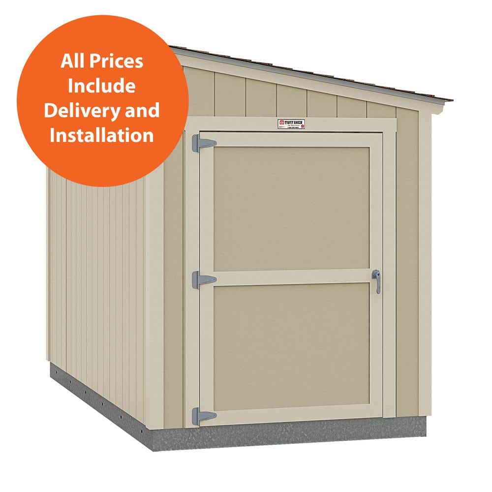 Tuff Shed Tahoe Series Vista Installed Storage Shed 6 ft. x 12 ft. x 8 ft. 3 in. L2 Unpainted (72 sq. ft.), Beige -  6x12 L2 E1 NP