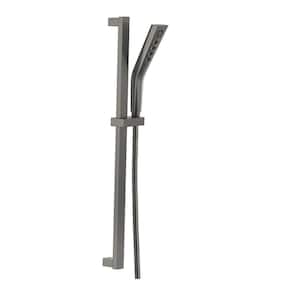 Pivotal 3-Spray H2OKinetic Hand Shower with Slide Bar in Black Stainless