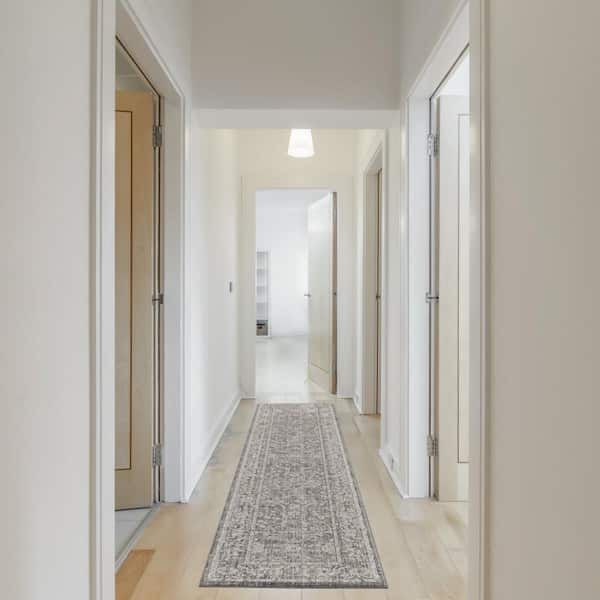 Lynx Slate Multicolor 2 ft. x 12 ft. All-over design Transitional Runner Area Rug