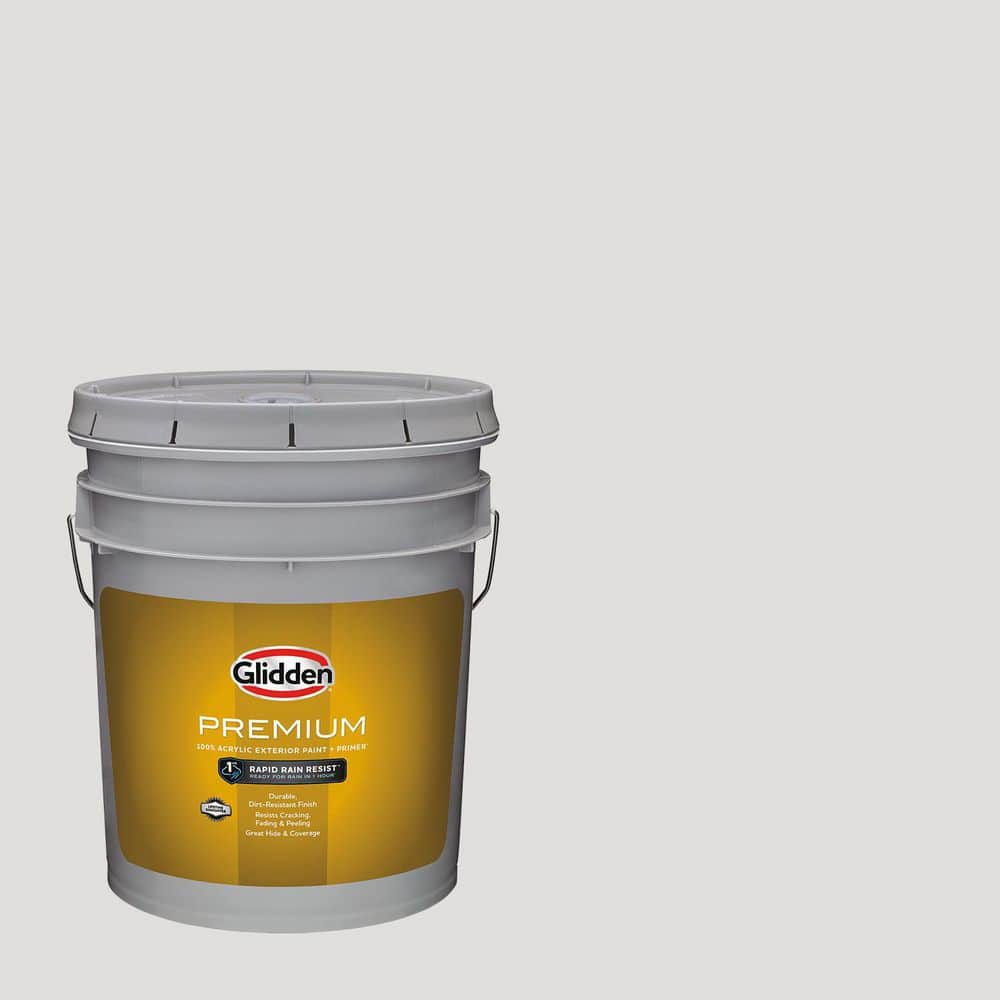 Glidden Premium - 5 gal. PPG0995-1 Shaded Whisper Flat Exterior Latex Paint