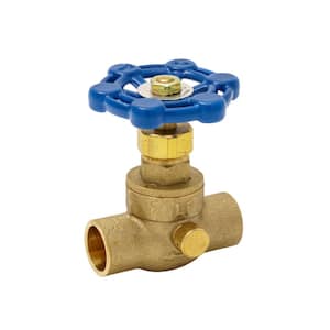 1/2 in. Brass Sweat x Sweat Stop and Waste Valve