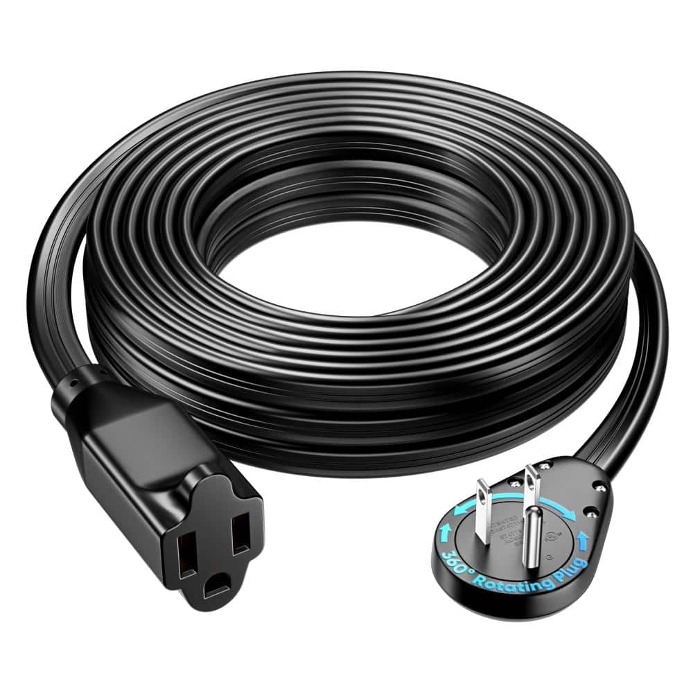 25 ft. 14/3 Medium/Heavy Duty Indoor 360 Rotating Plug Low Profile Power Strip, 15 Amps, Black price history on PriceWatchPro