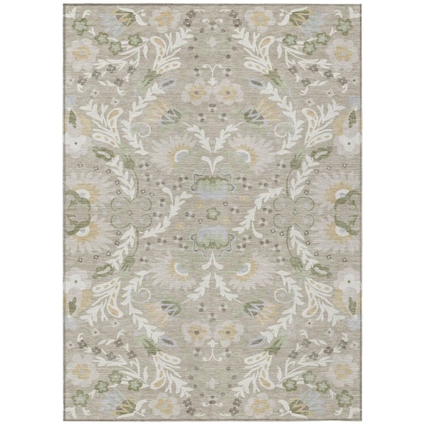 Chantille Machine Washable Indoor/Outdoor Abstract ACN3049 Beige 9 ft. x 12 ft. Area Rug