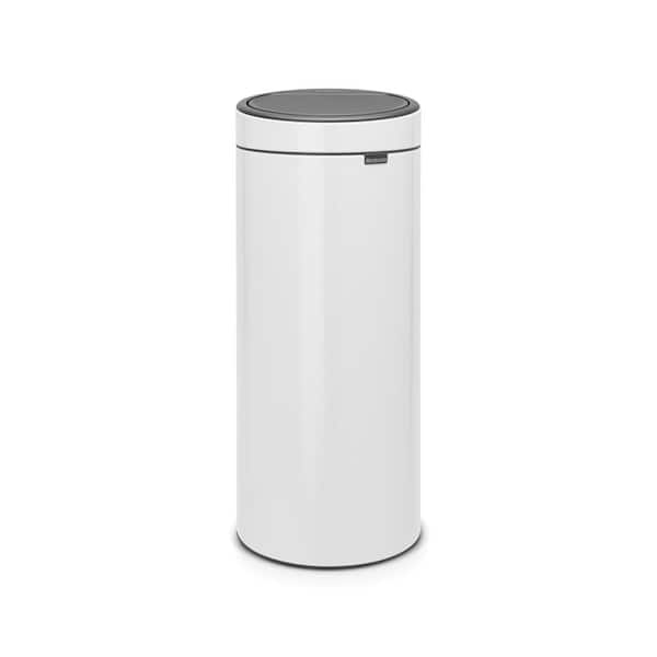 Brabantia 8 Gal. Touch Top Trash Can in White