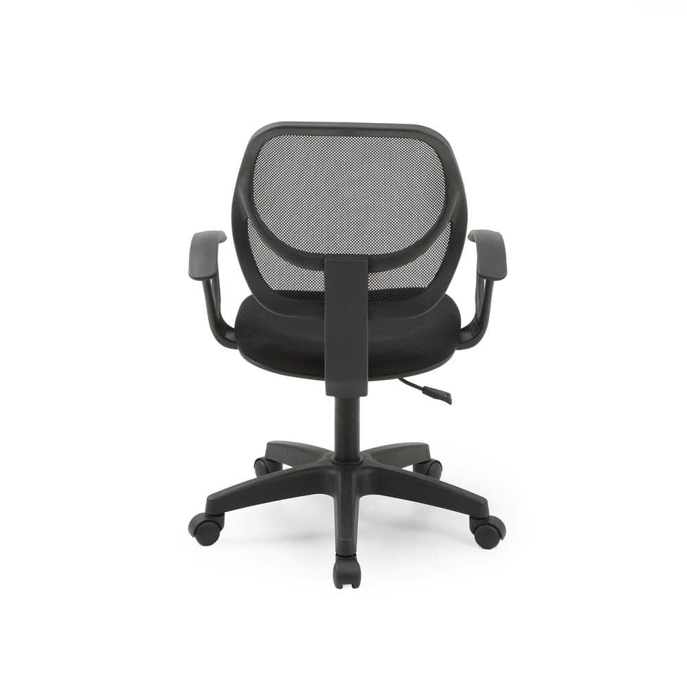 Black Mesh Swivel Task Chair with Adjustable Height