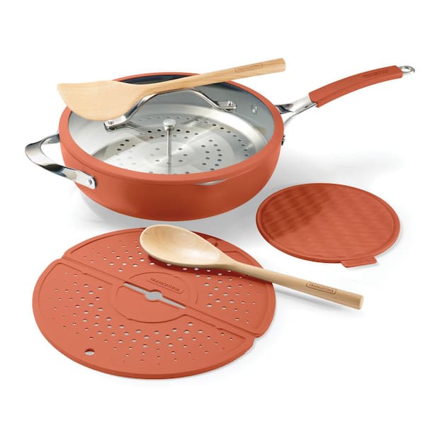 Vue All-in-One Plus 10 in. Aluminum Nonstick 7-Piece Pan Set in Green